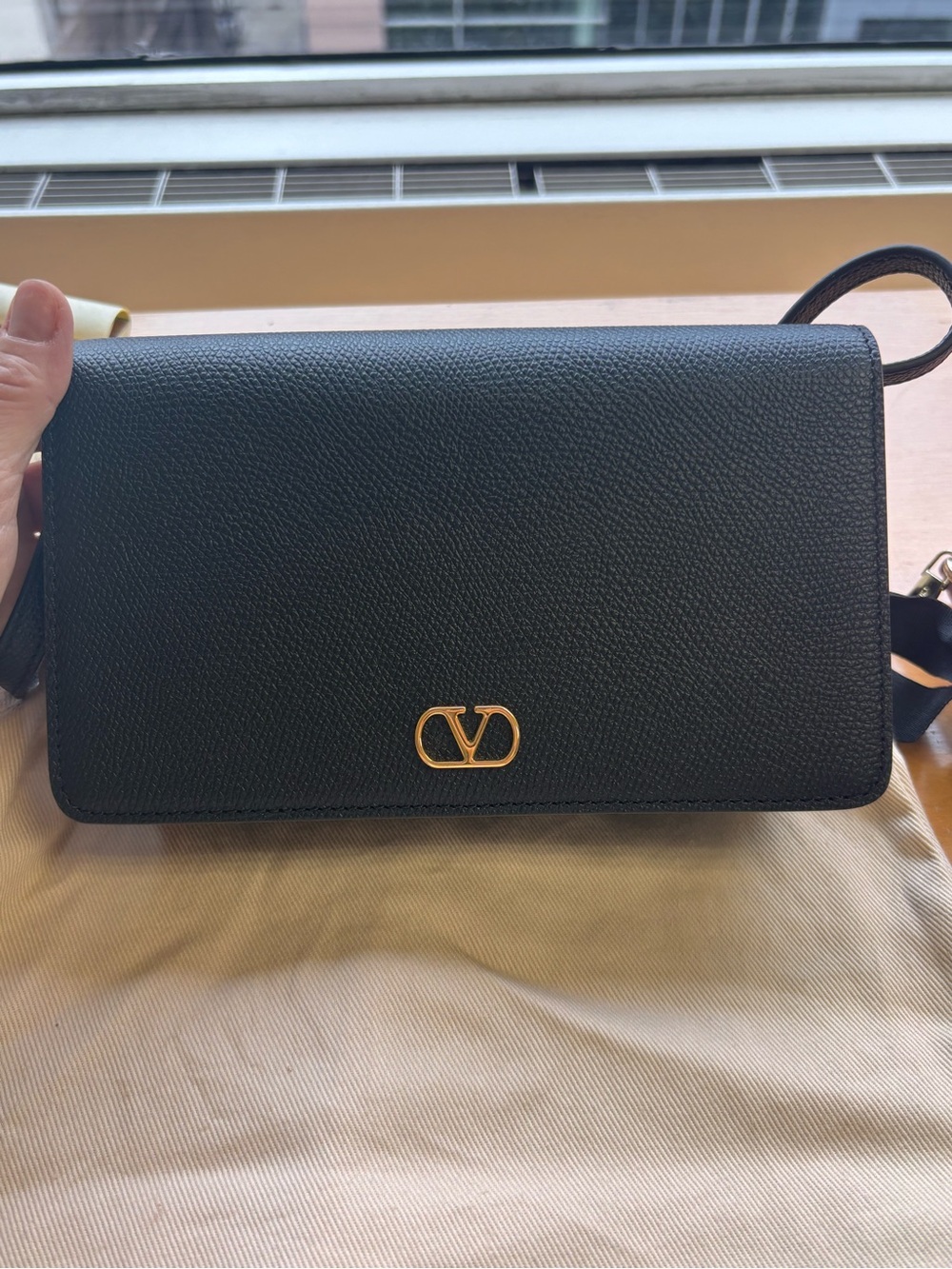 Valentino Garavani VLogo signature black leather mini bag